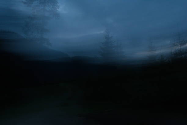 Scary landscape at sunset