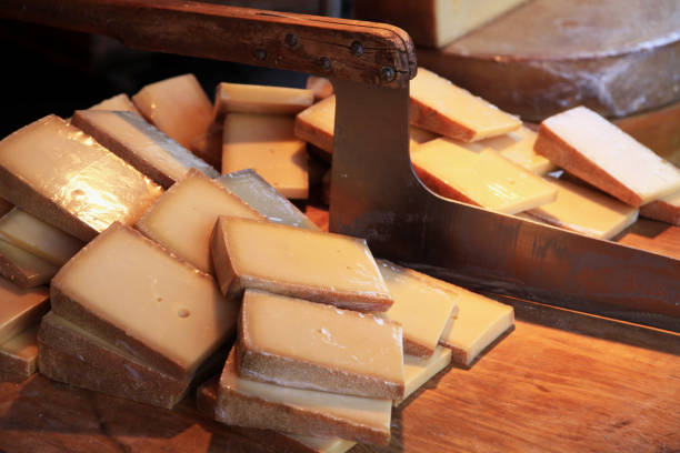 Sliced and foiled swiss hard cheese