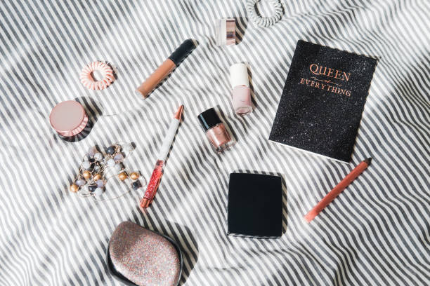 istock Woman's glamour beauty products flatlay 1014974328
