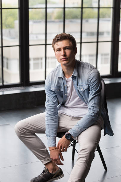 istock Male model at professional photo studio 1014984166
