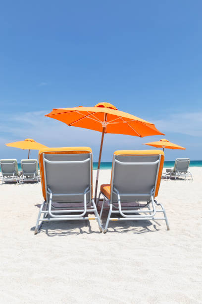 istock Umbrella and Chairs on Miami Beach 1014992016