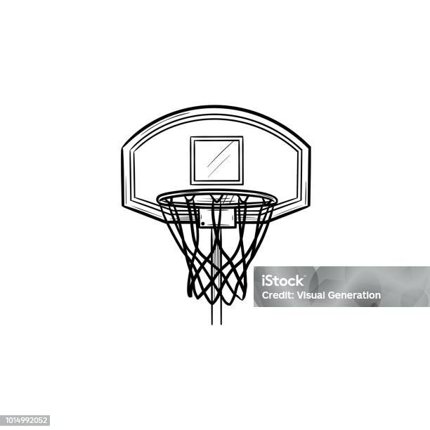 Basketball Hoop And Net Hand Drawn Outline Doodle Icon Stock Illustration - Download Image Now