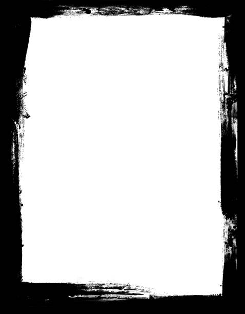 istock Grunge border frame with dark black painted brush strokes 1014995080