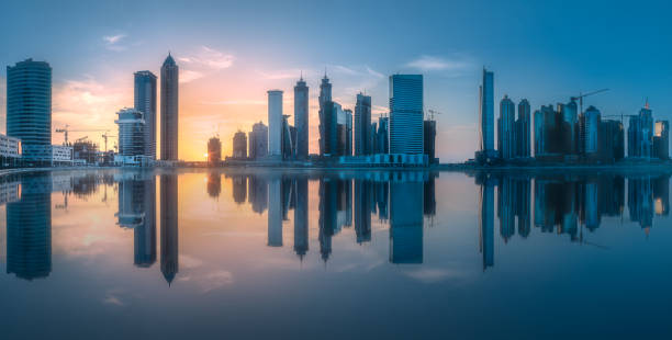 istock Panoramic view of Dubai Business bay, UAE 1014995166