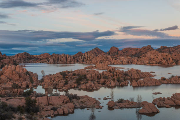 istock Scenic Watson Lake Sunset 1014999396