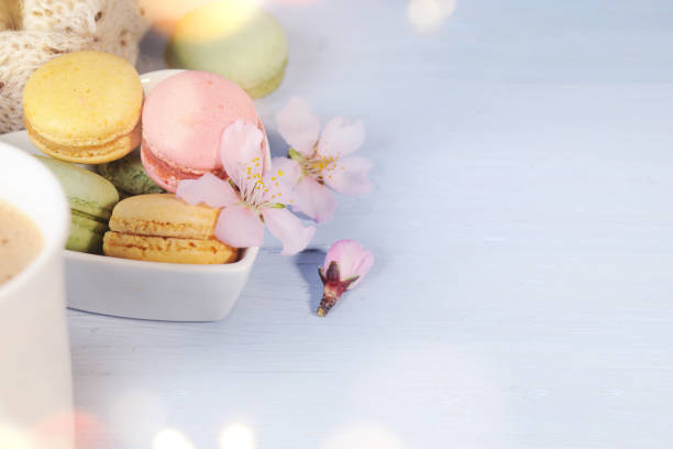 istock French macaroons, Spring background, Present for Mothers Day, 8 March, Teacher Day, Valentines Day, Birthday 1015004828