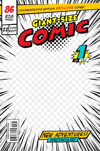 ilustrações de stock, clip art, desenhos animados e ícones de comic book cover. vector illustration style cartoon. - book cover