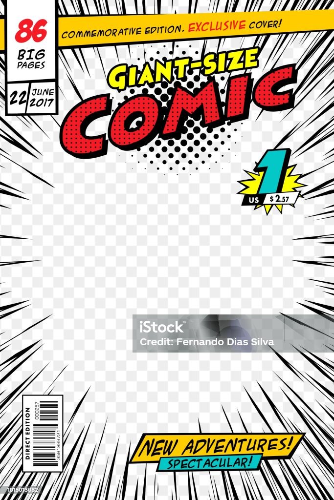 Comic book cover. Vector illustration style cartoon. Vector illustration in format eps. Full editable. Comic Book stock vector