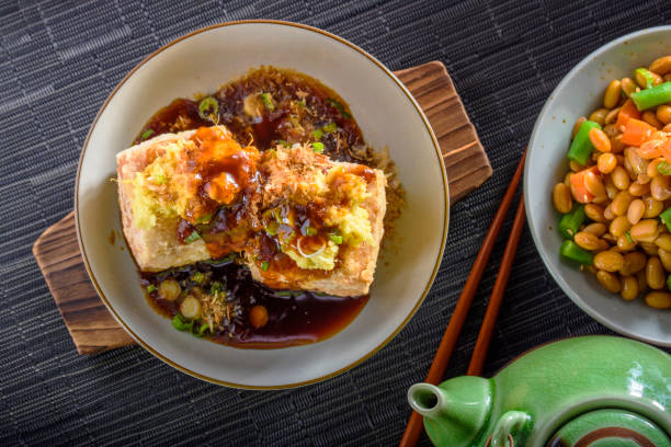 istock Deep Fried Tofu, Agedashi Tofu with Soy Sauce 1015022640