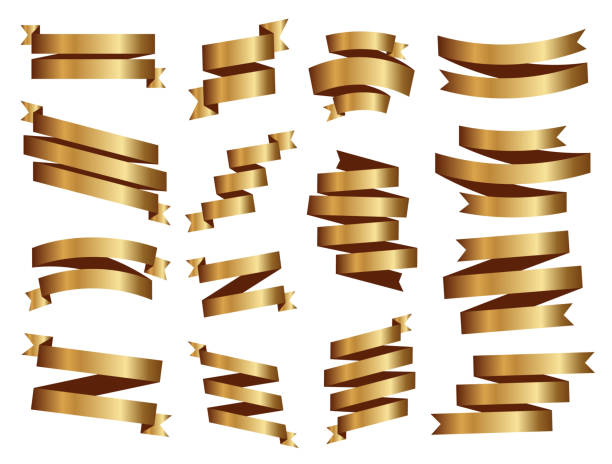 istock Ribbon vector icon set on white background. Banner isolated shapes illustration of gift and accessory. Christmas sticker and decoration for app and web. Label, badge and borders collection. 1015058996