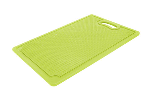 istock Plastic color chopping board isolated on white background 1015059076