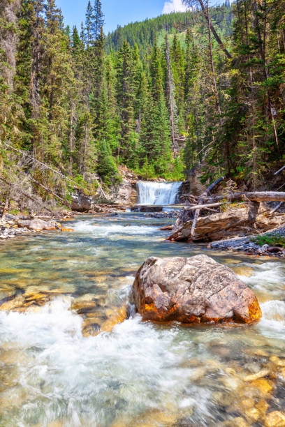 istock Stella Falls at Johnston Canyon in Banff National Park 1015099886