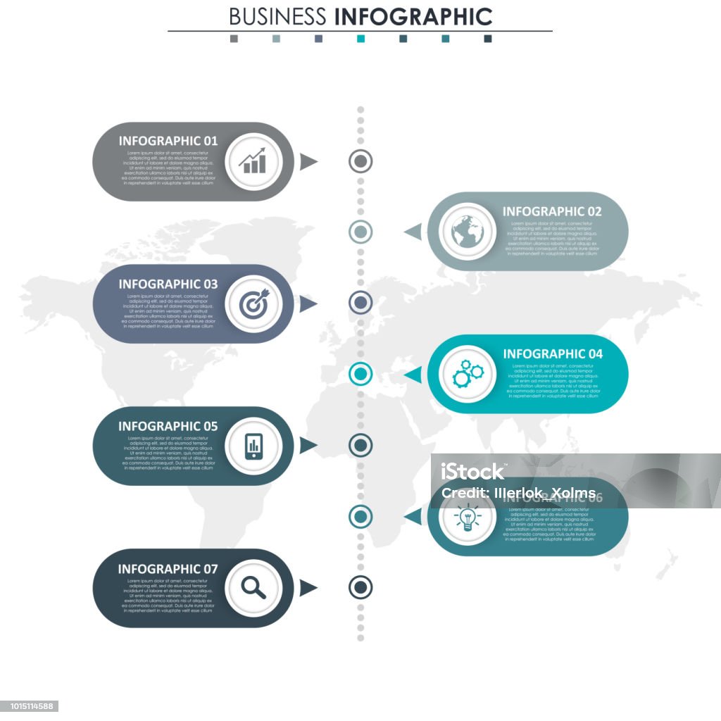 Business Data Chart Example Business Data Chart Abstract Elements Of Graph Diagram With 7 Steps ...