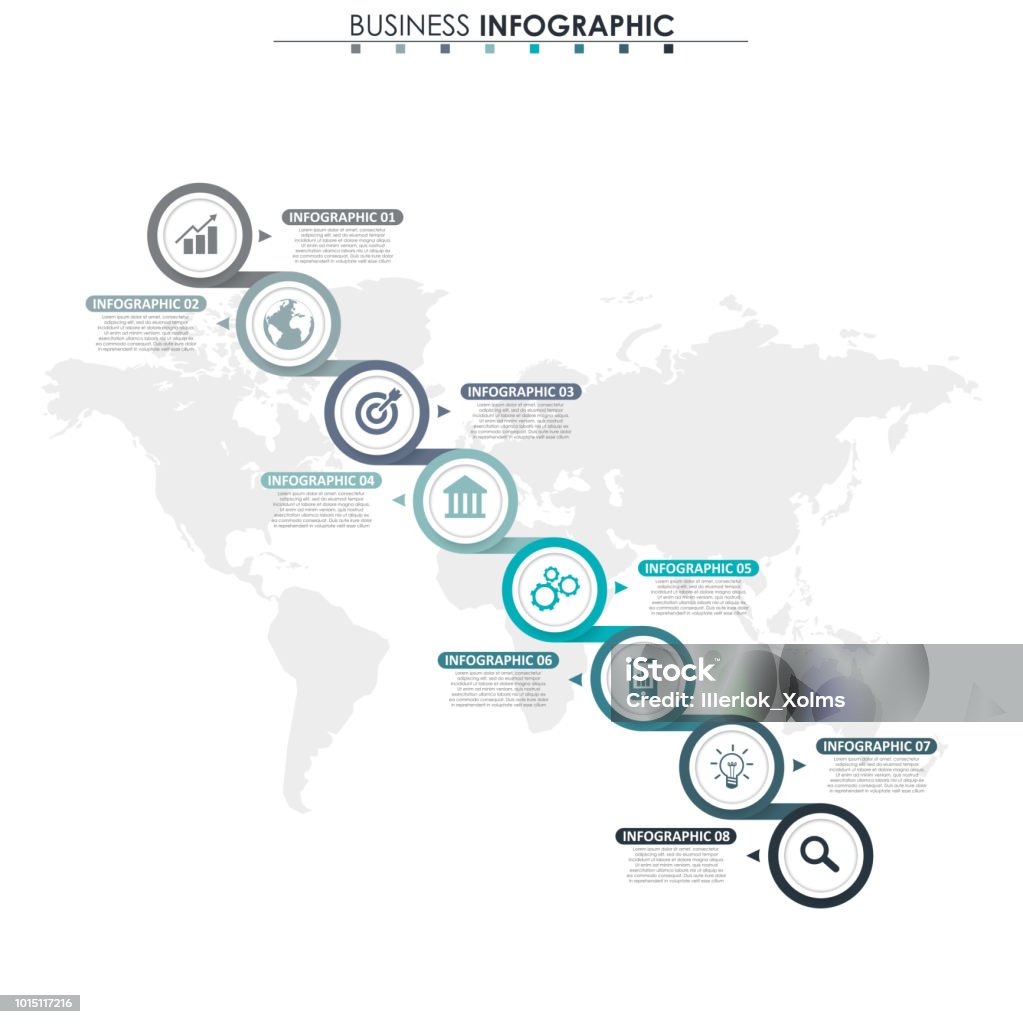 Business Data Chart Example Business Data Chart Abstract Elements Of Graph Diagram With 8 Steps ...