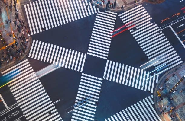 istock Aerial view of a big intersection in Tokyo 1015119996