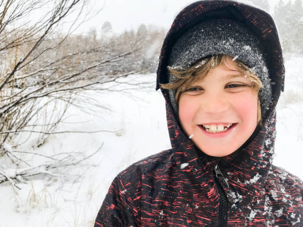 istock Hiking and adventuring during a blizzard on a snow day. 1015122740