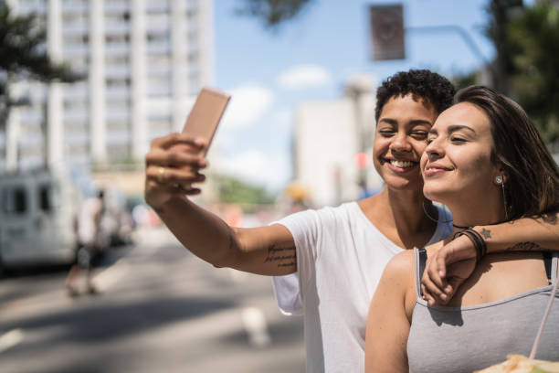 istock Lesbian Couple Taking a Selfie 1015124874
