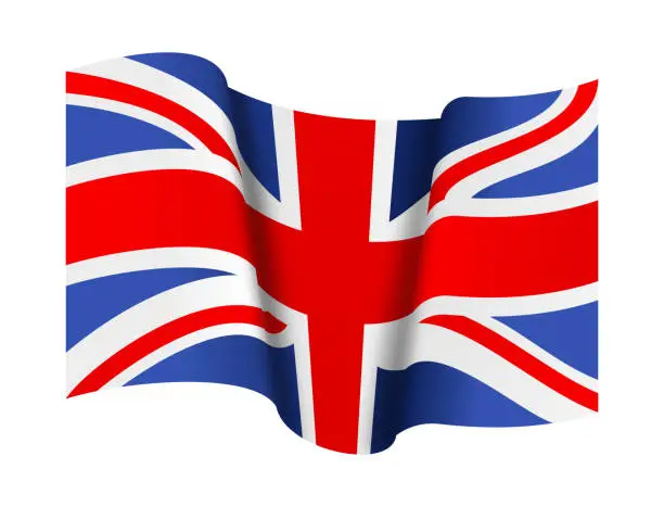 Vector illustration of United Kingdom Flag