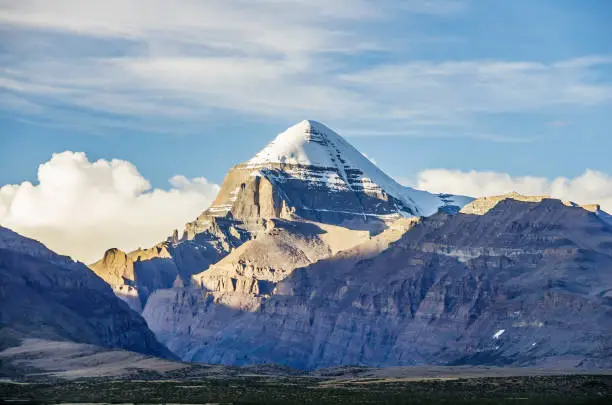 Southwest view of Mount Kailash, Tibet Autonomous Region, China.