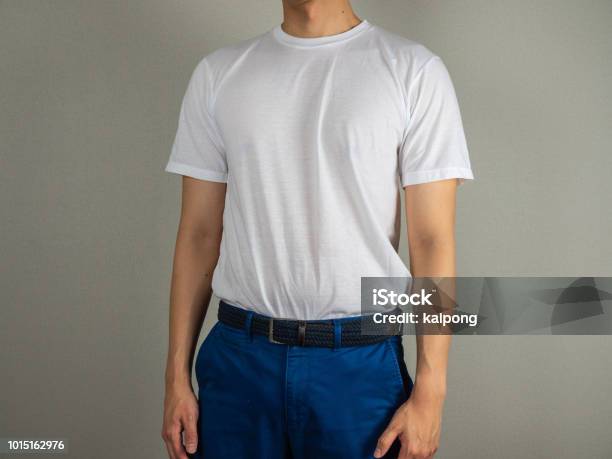 Tucked White Tshirt In The Pant Stock Photo - Image - Gray Men, - iStock