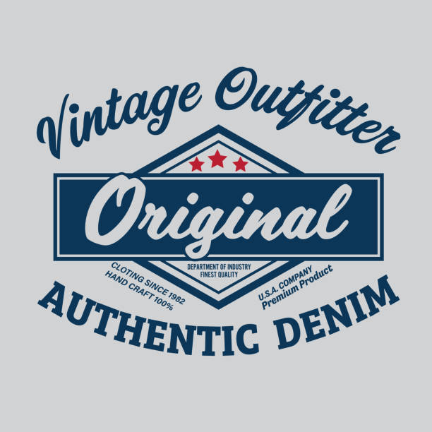 T-shirt graphic. Typography vintage outfit brand logo print. Retro artwork. Graphic tee vector illustration.