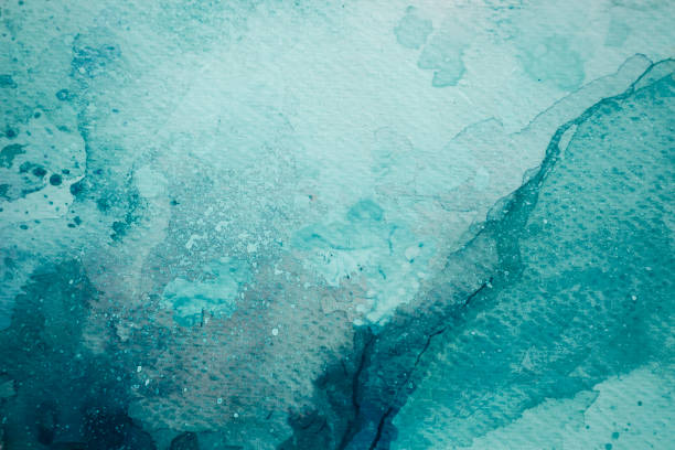 green watercolor background hand colored with splashes, my own work.