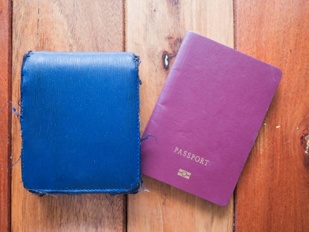 istock Passport and  old wallet 1015206750