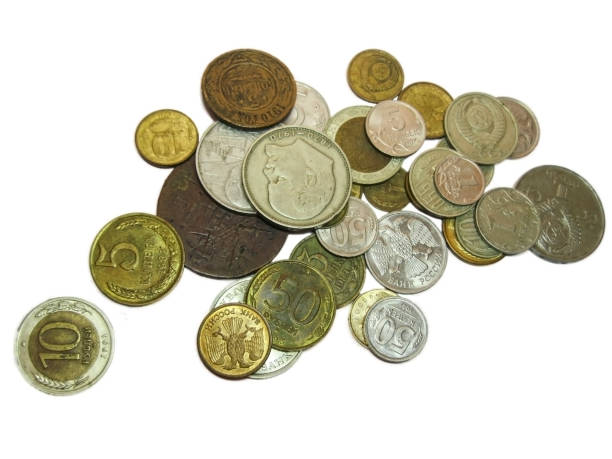 istock Old russian coins of different times 1015220784