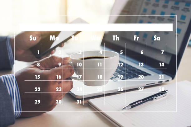 istock Agenda Activity on conputer Business man Making Agenda Information Calendar Events and Meeting Organizer 1015226116