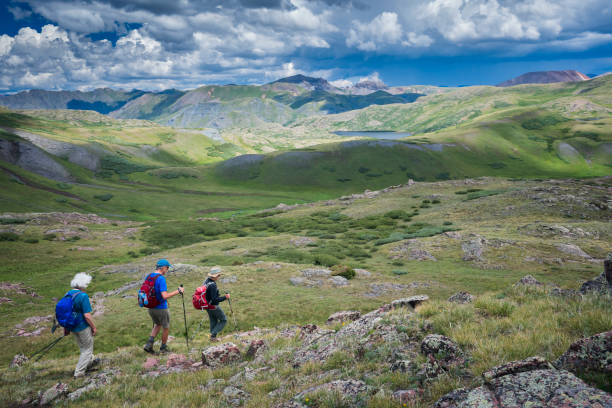 istock Three senior adults hiking in San Juan Mountains 1015244088