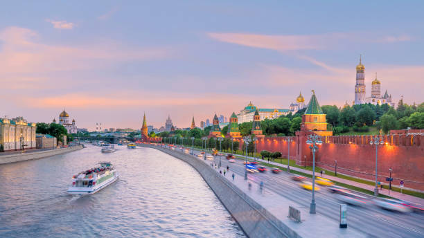 istock Panoramic view of the Moscow river and the Kremlin 1015247340