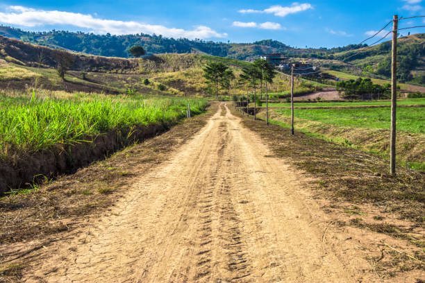 istock Driving a car on mountain curve road. 1015250396