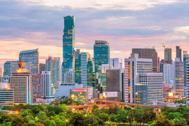 istock Bangkok city skyline from top view in Thailand 1015250542