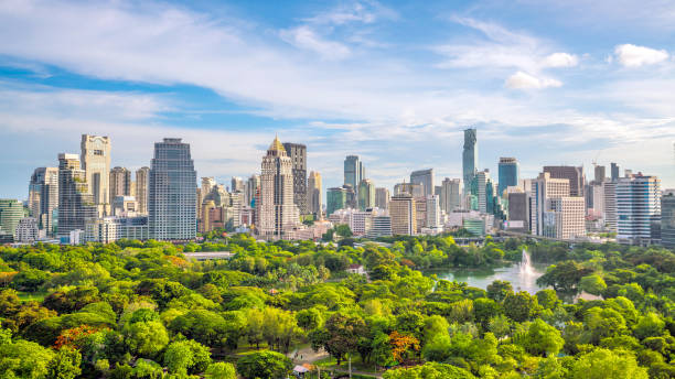 istock Bangkok city skyline from top view in Thailand 1015250558