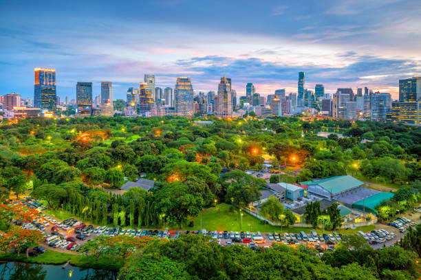 istock Bangkok city skyline from top view in Thailand 1015250568