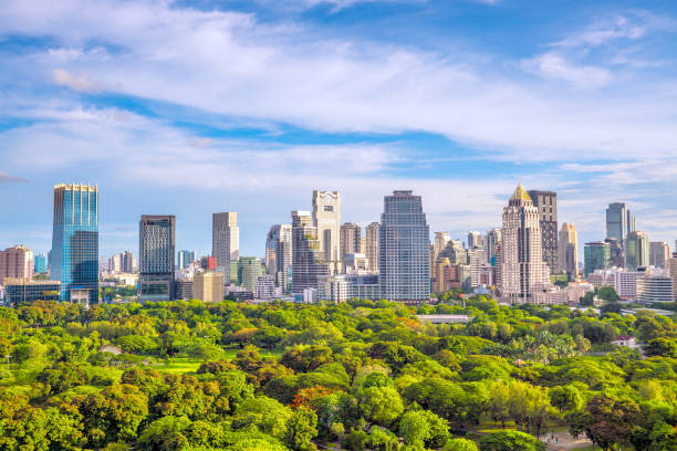istock Bangkok city skyline from top view in Thailand 1015250598