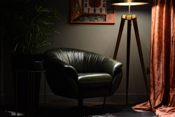 istock Soft green leather chair 1015274088