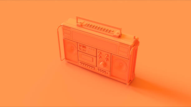istock Orange Retro Boombox 1015277230