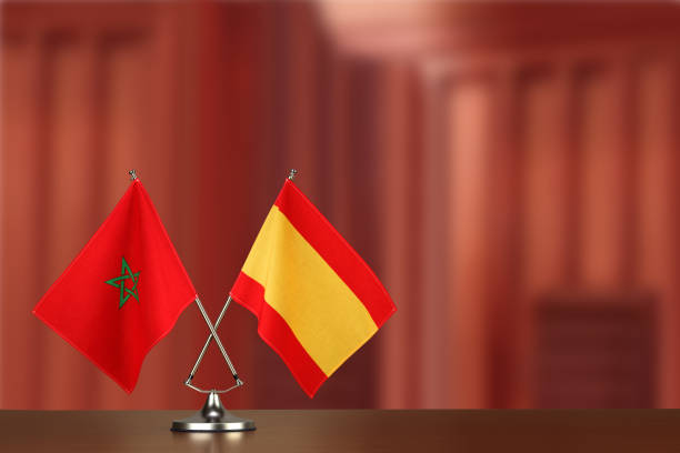 national flagge - moroccan flags stock-fotos und bilder