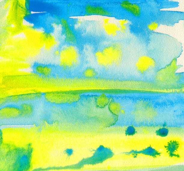 istock Handmade colorful watercolor for background. 1015284130