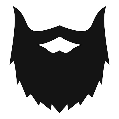 Villainous beard icon. Simple illustration of villainous beard vector icon for web