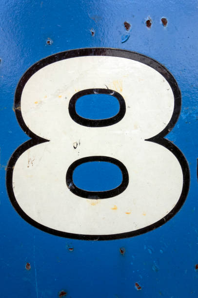 istock Written Wording in Distressed State Typography Found Number Eight 8 1015288582
