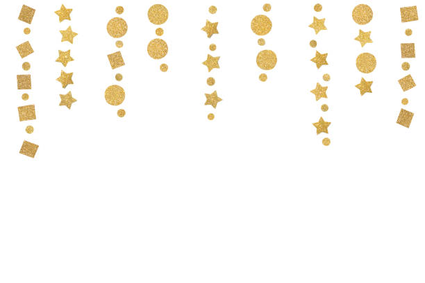 istock Gold glitter bunting paper cut 1015288642