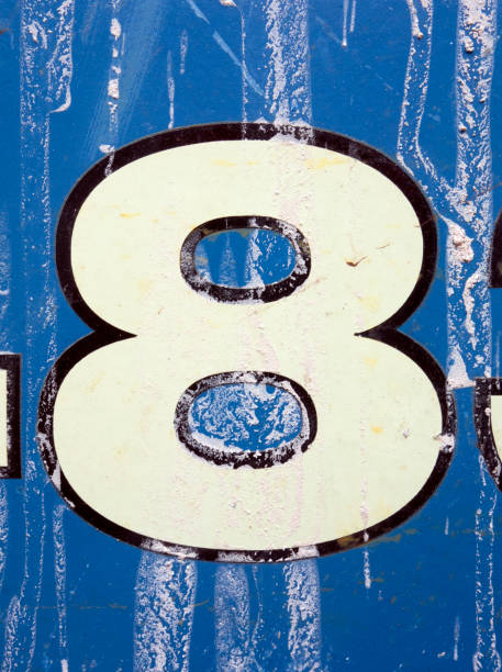 istock Written Wording in Distressed State Typography Found Number Eight 8 1015292402
