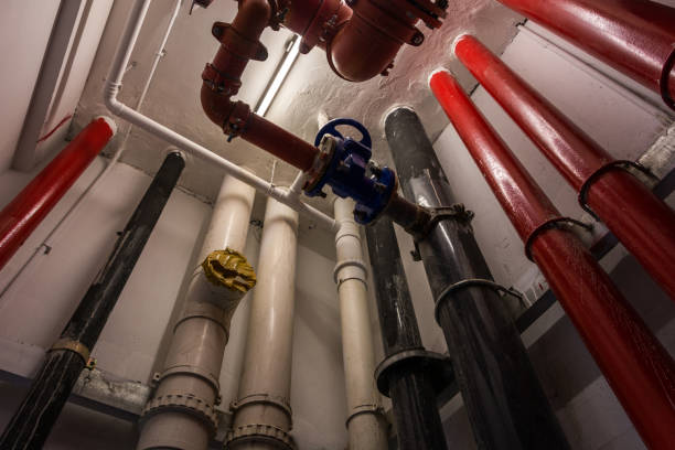 istock Pumping fire at the facility, the oil base. 1015305208