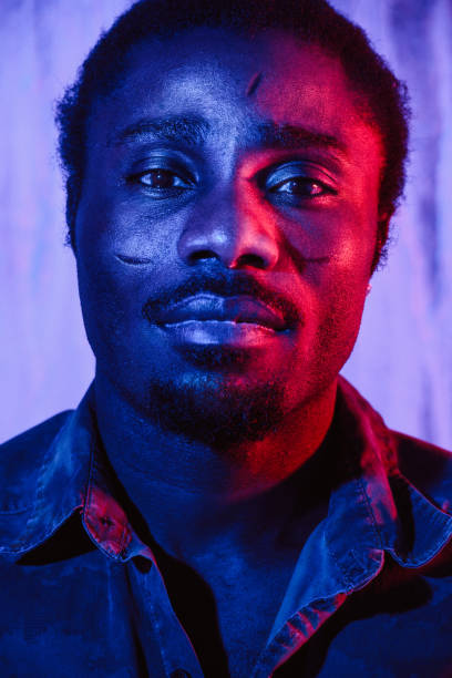 istock African-American man on neon light 1015314806