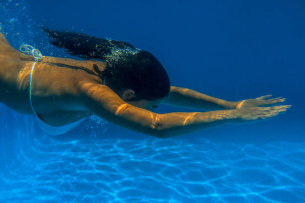 istock Girl underwater in a swimming pool 1015317964