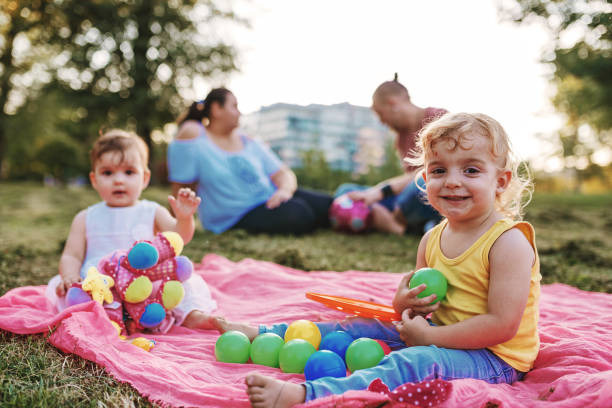 istock Young boy with parents and sister on picnic 1015332584