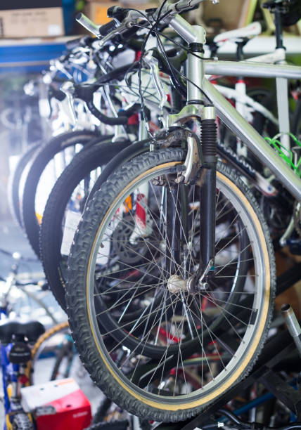 istock Image of assortment iron bicycles 1015336502