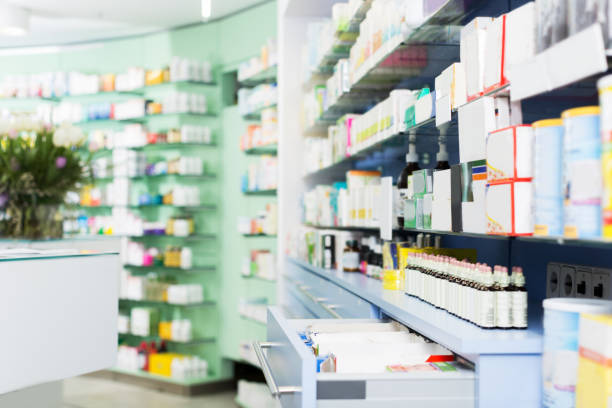 istock Medicines on shelves in pharmacy 1015336506